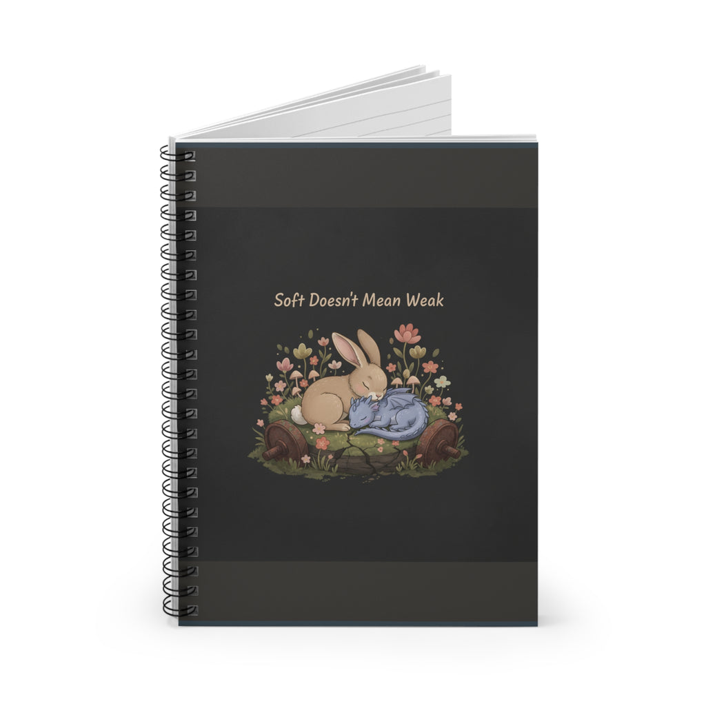 Dragon Spiral Notebook – Soft Doesnt Mean Weak