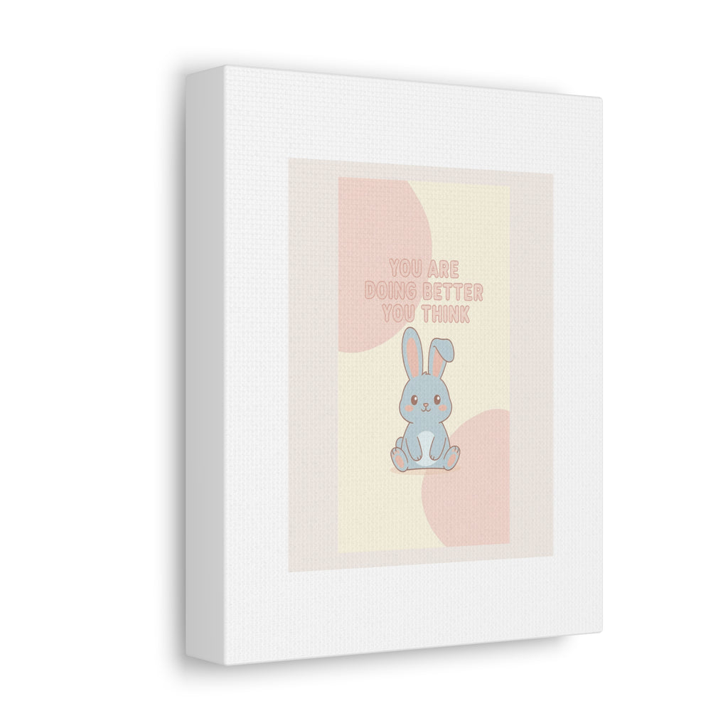 "YOU ARE DOING BETTER YOU THINK" Black Cat Canvas | Trendy Gift for Her | Lifestyle | KayKay Classics