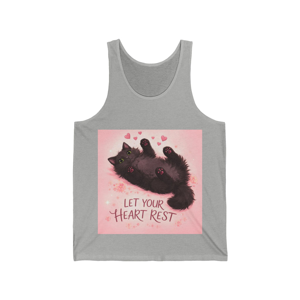 LET YOUR HEART REST Cat Tank Top