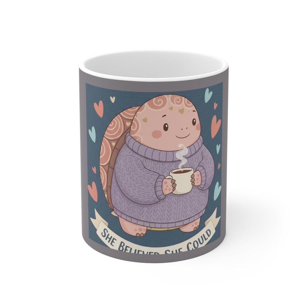 Turtle Mug 11oz – She Believed She Could