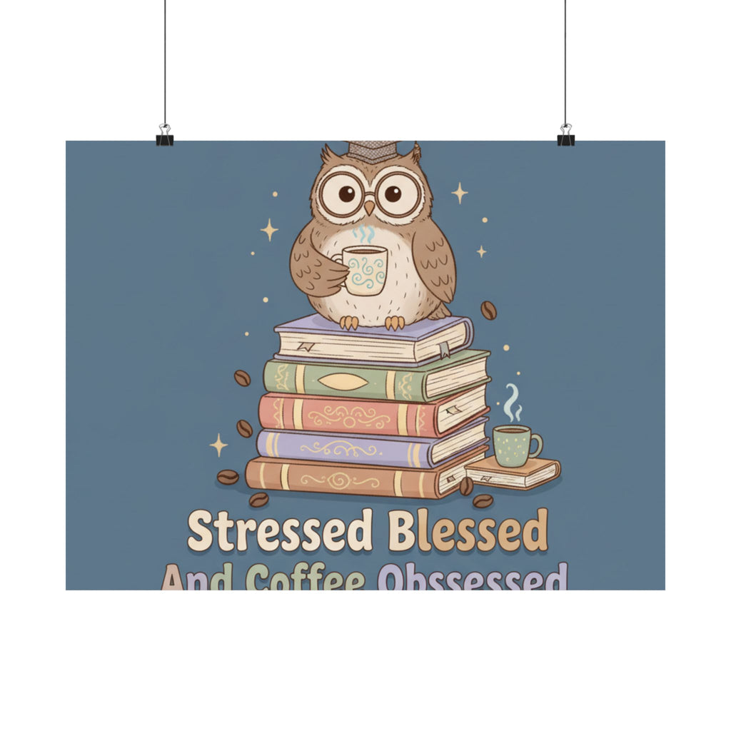 stressed blessed and coffee obsessed Poster