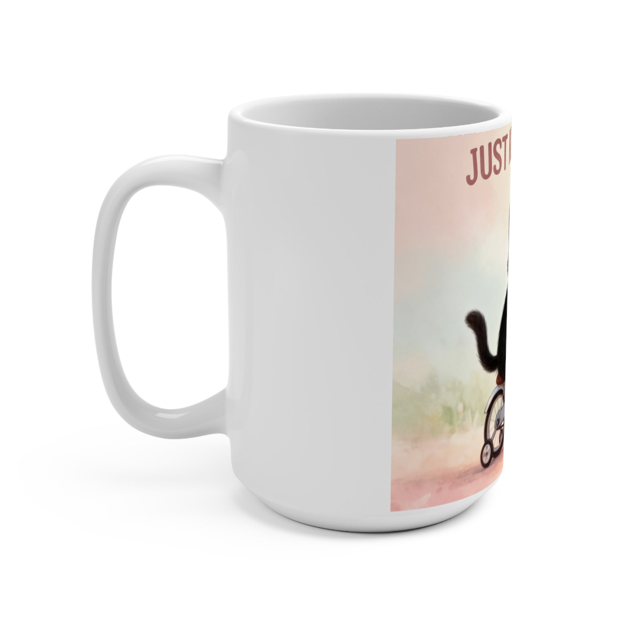 JUST KEEP GOING Cat Mug 15oz