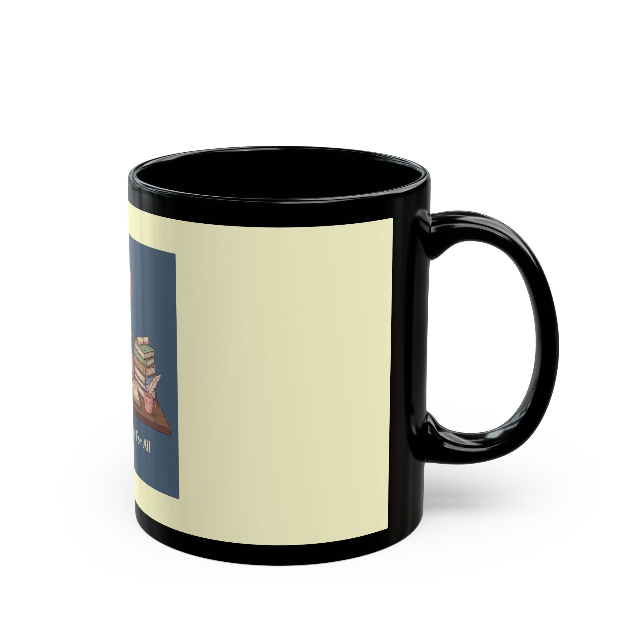 Rabbit Black Mug 11oz – Liberty and Justice for All
