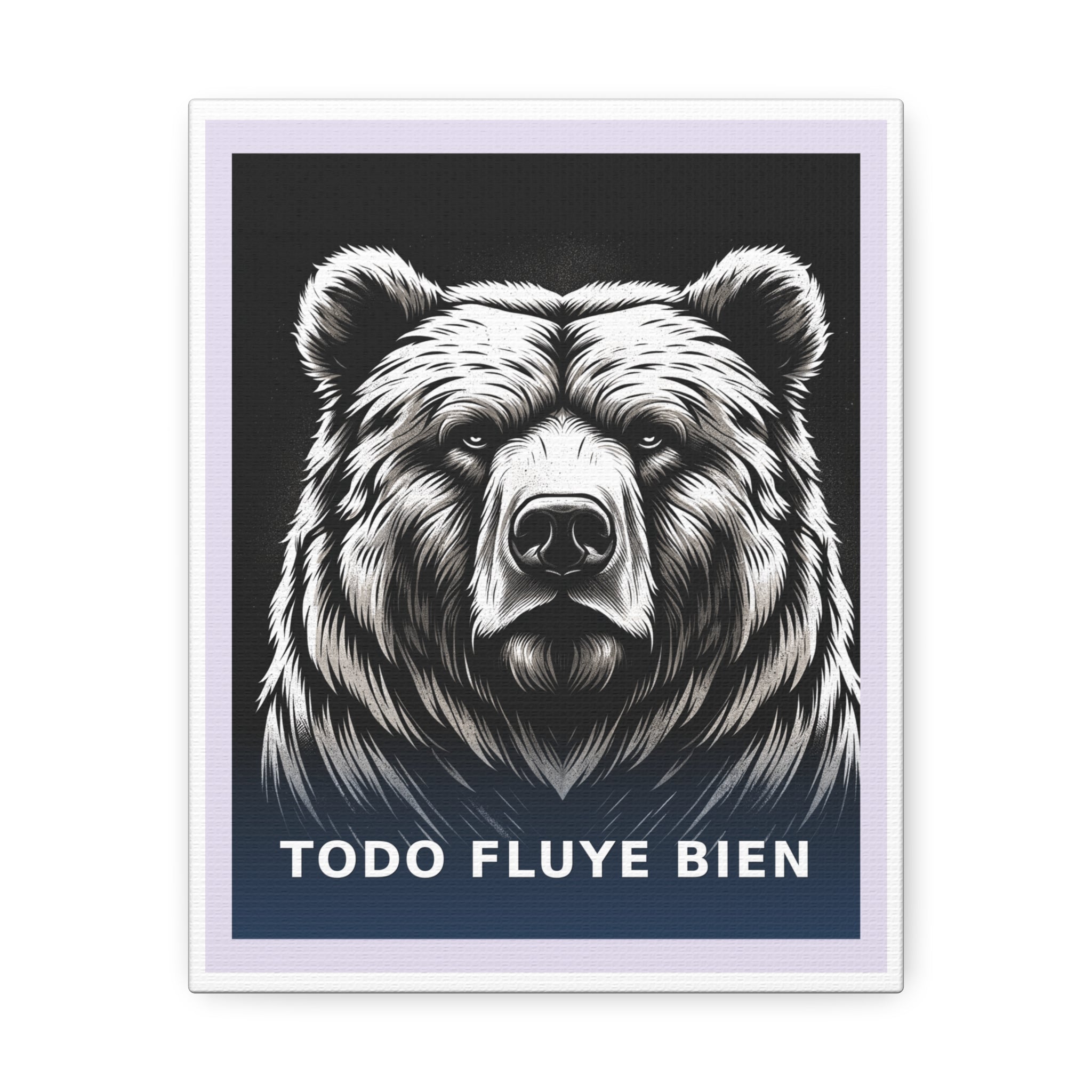 "Todo fluye bien" Black Cat Canvas | College Girl Gift | Fashion | KayKay Classics