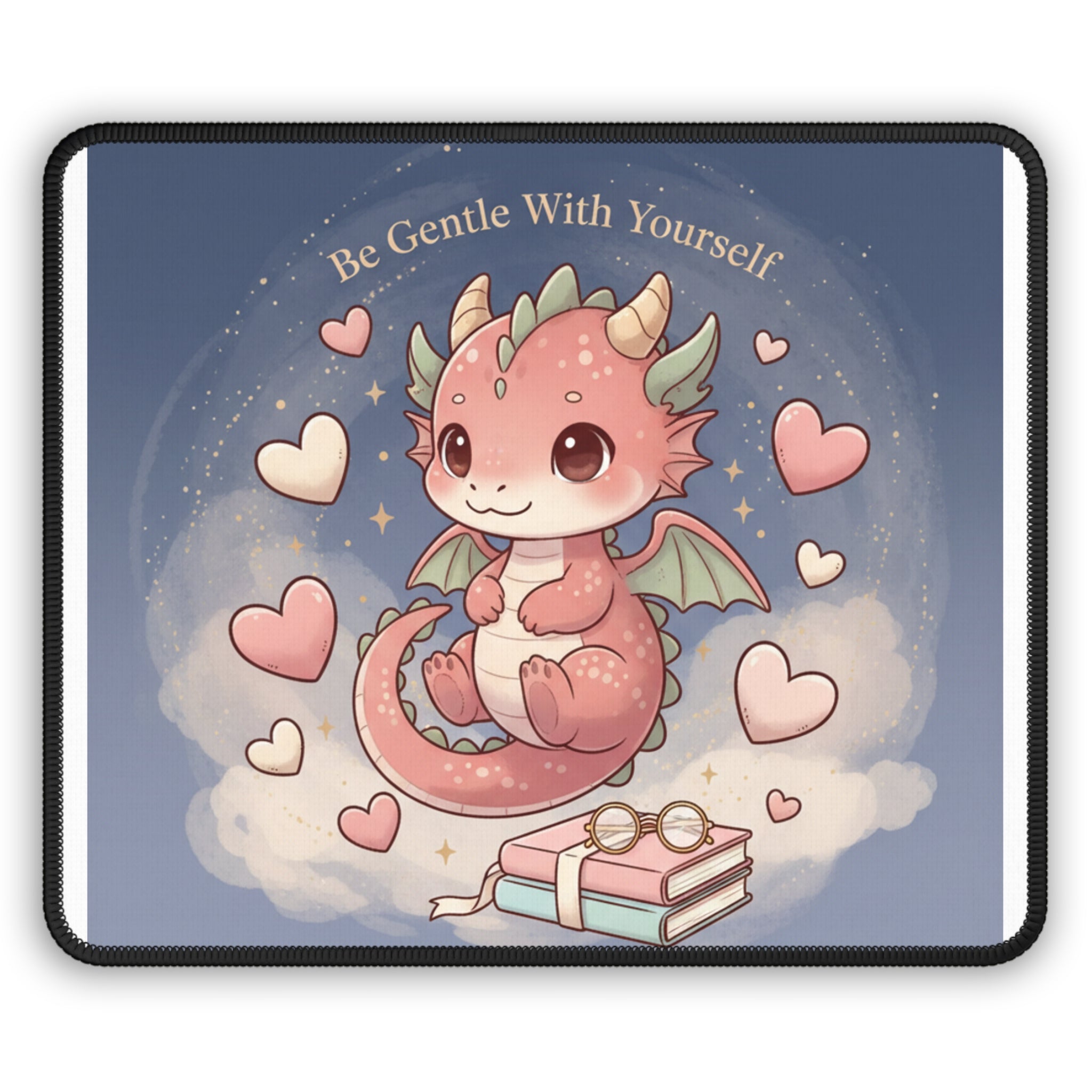 Cats With Glasses Mouse Pad – Be Gentle With Yourself