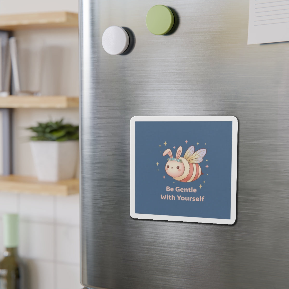 Honeybee Die-Cut Magnet – Be Gentle With Yourself