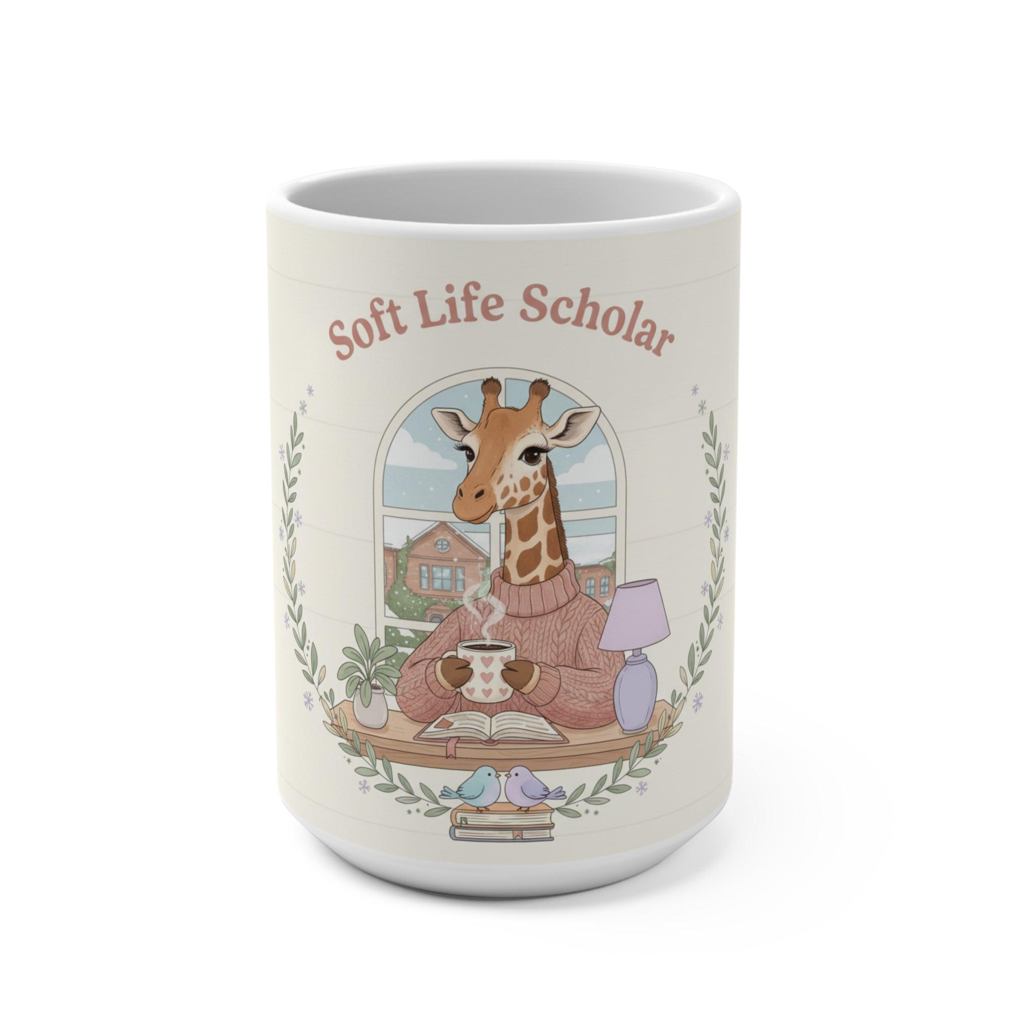 Soft Life Scholar Giraffe Mug 15oz
