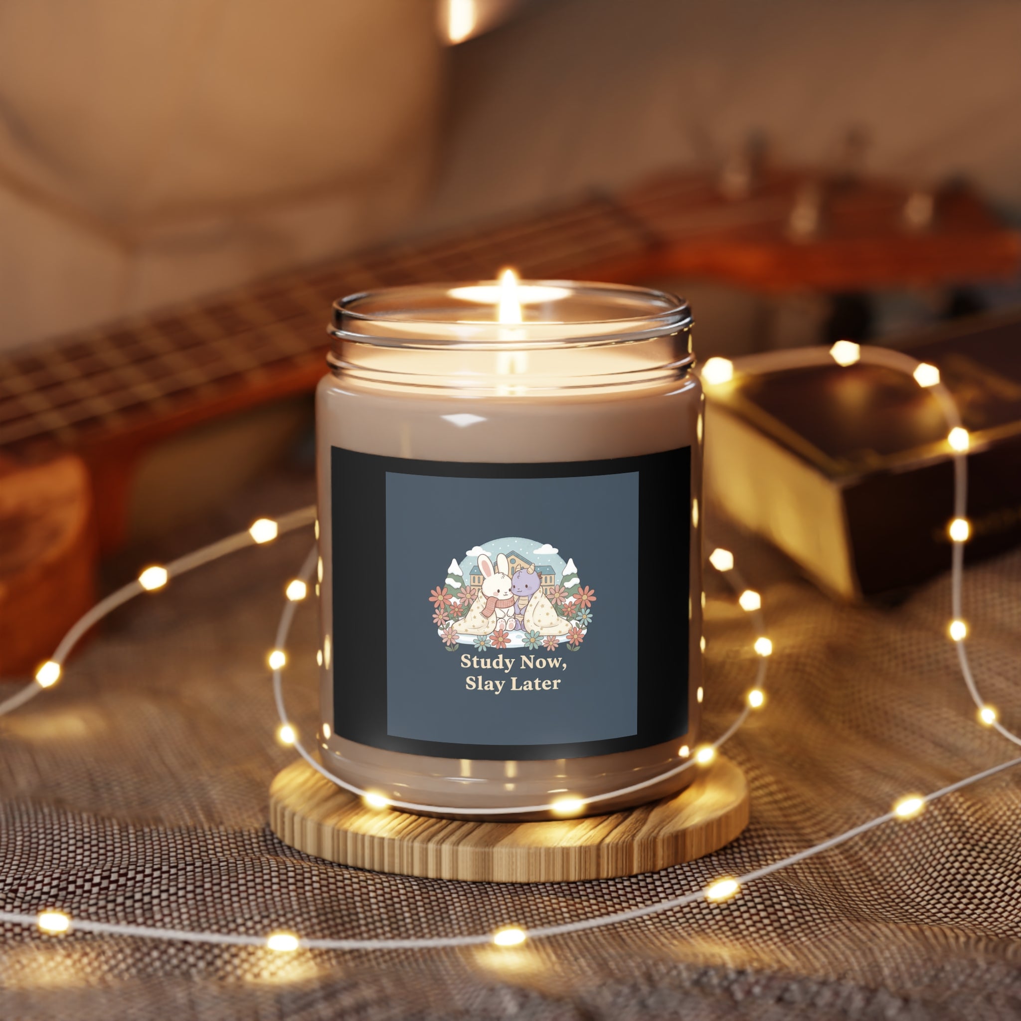 Study Now, Slay Later Bunny, unicorn Scented Candle