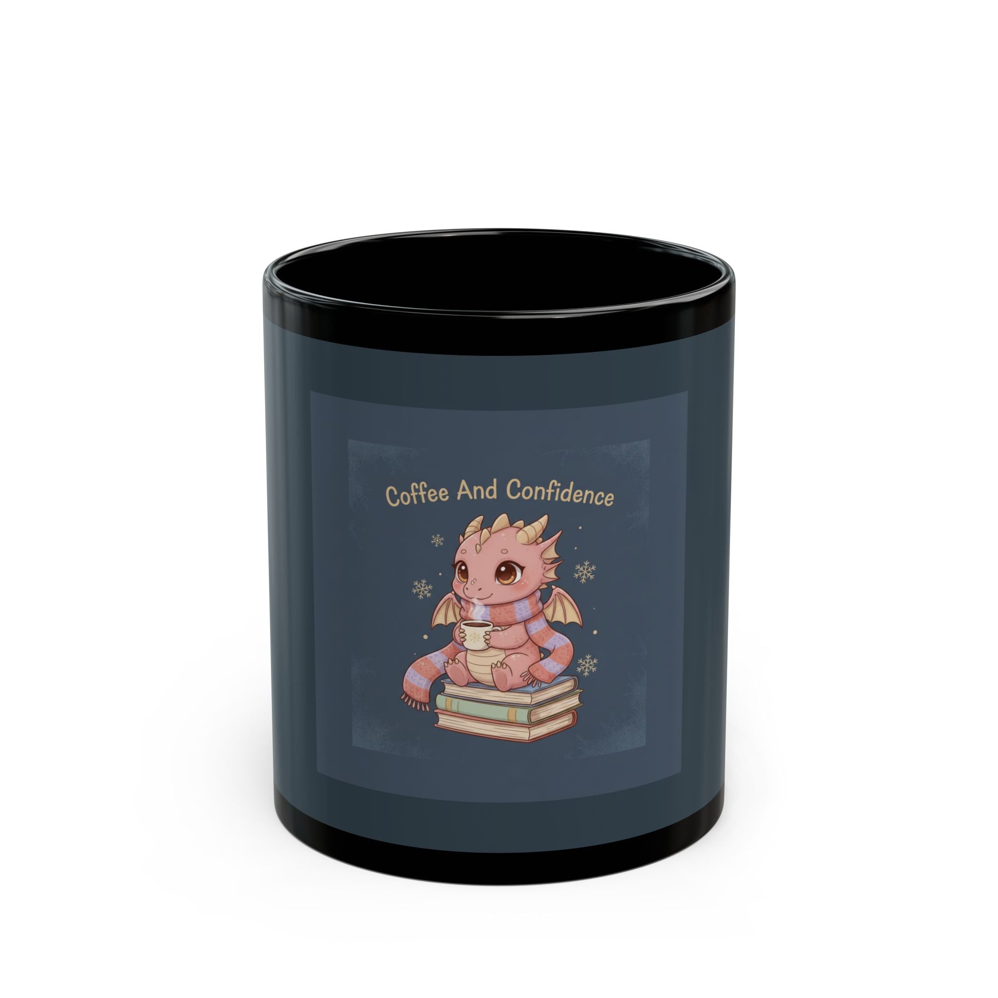 Dragon Black Mug 11oz – Coffee and Confidence