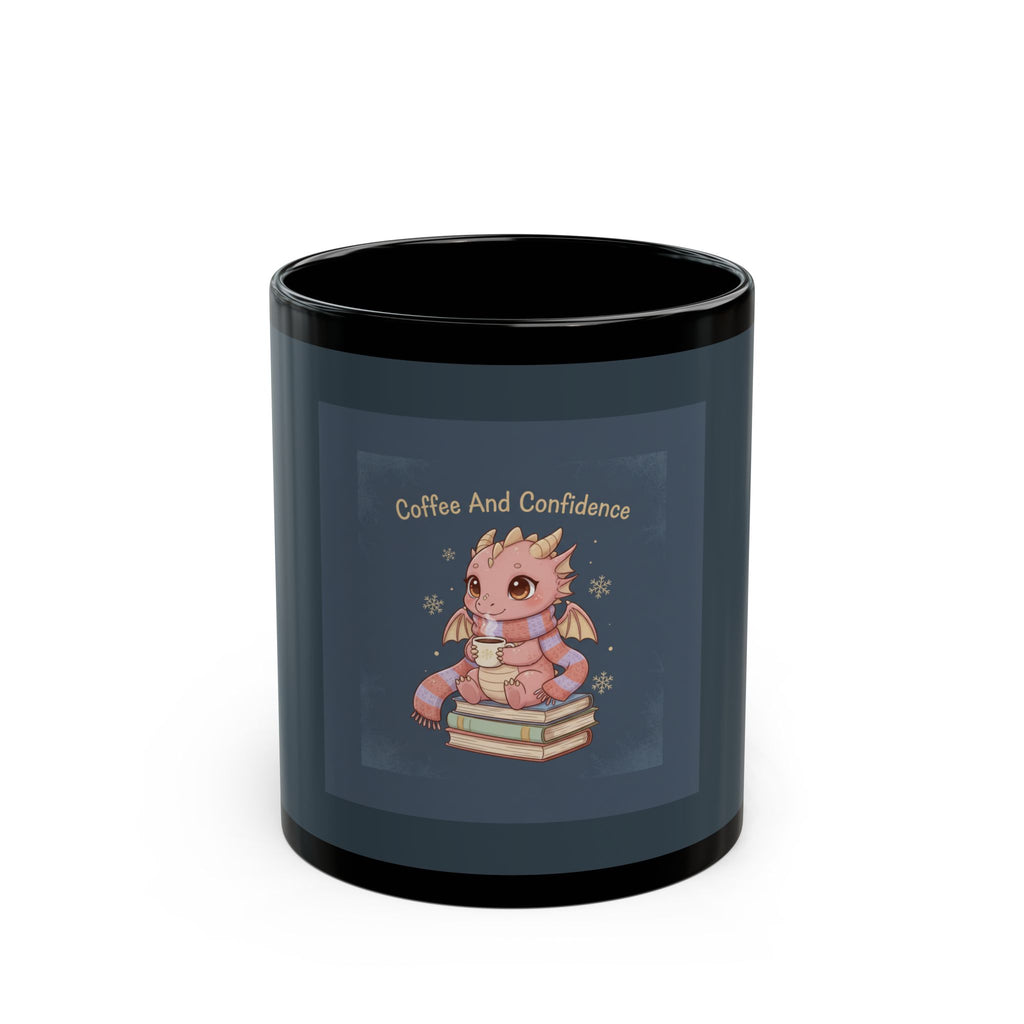 Dragon Black Mug 11oz – Coffee and Confidence