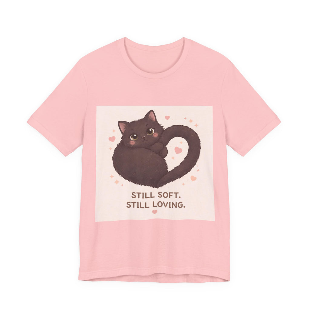 "STILL SOFT. STILL LOVING" Black Cat Women Tee | College Girl Gift | Fashion | KayKay Classics