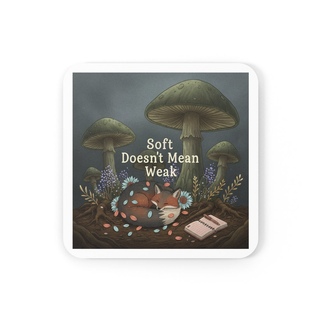 Fox Cork Coaster – Soft Doesnt Mean Weak