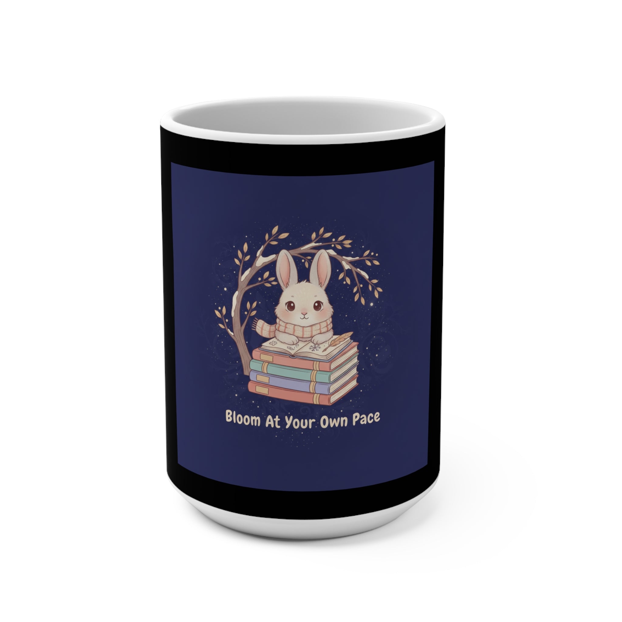 Rabbit Mug 15oz – Bloom at Your Own Pace