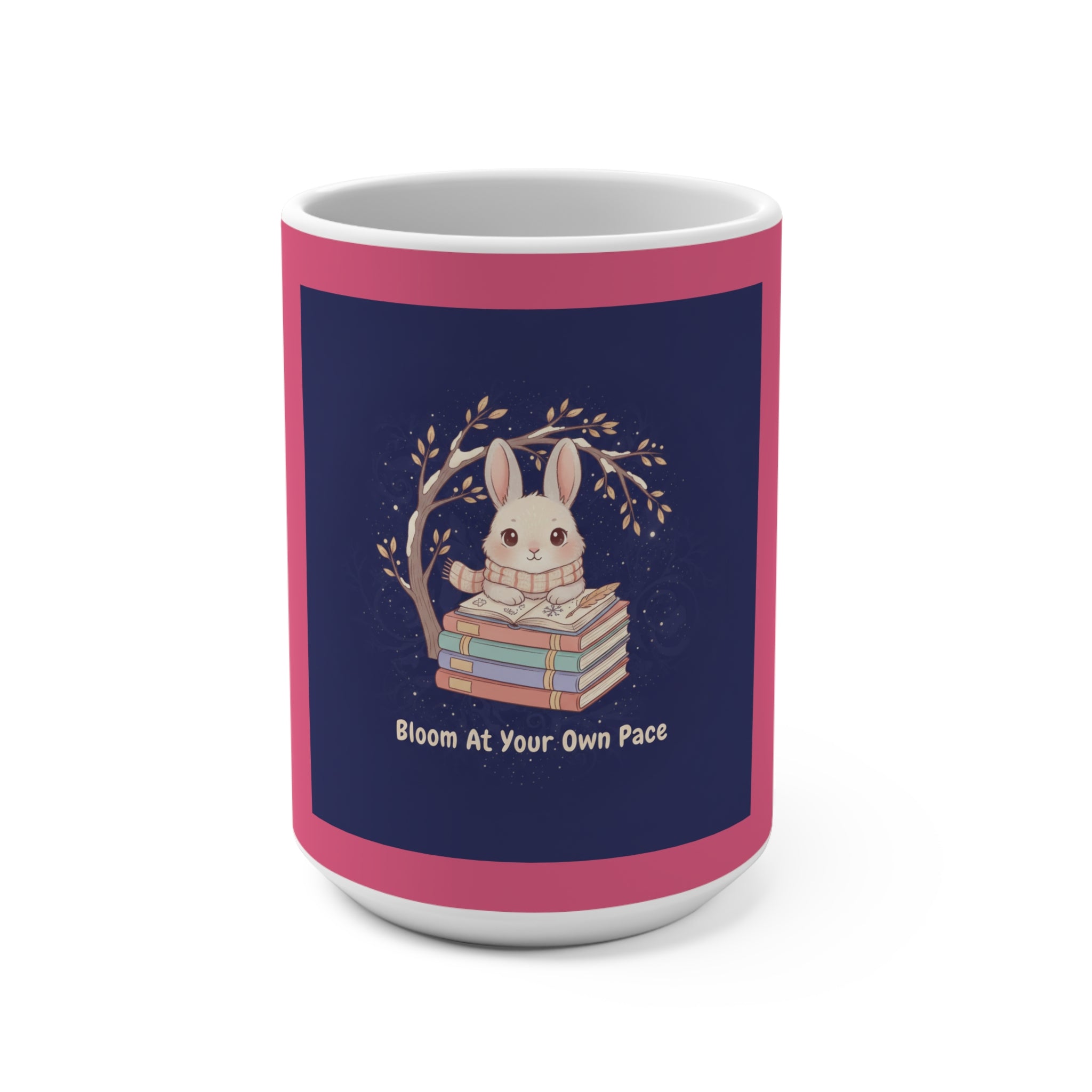 Rabbit Mug 15oz – Bloom at Your Own Pace