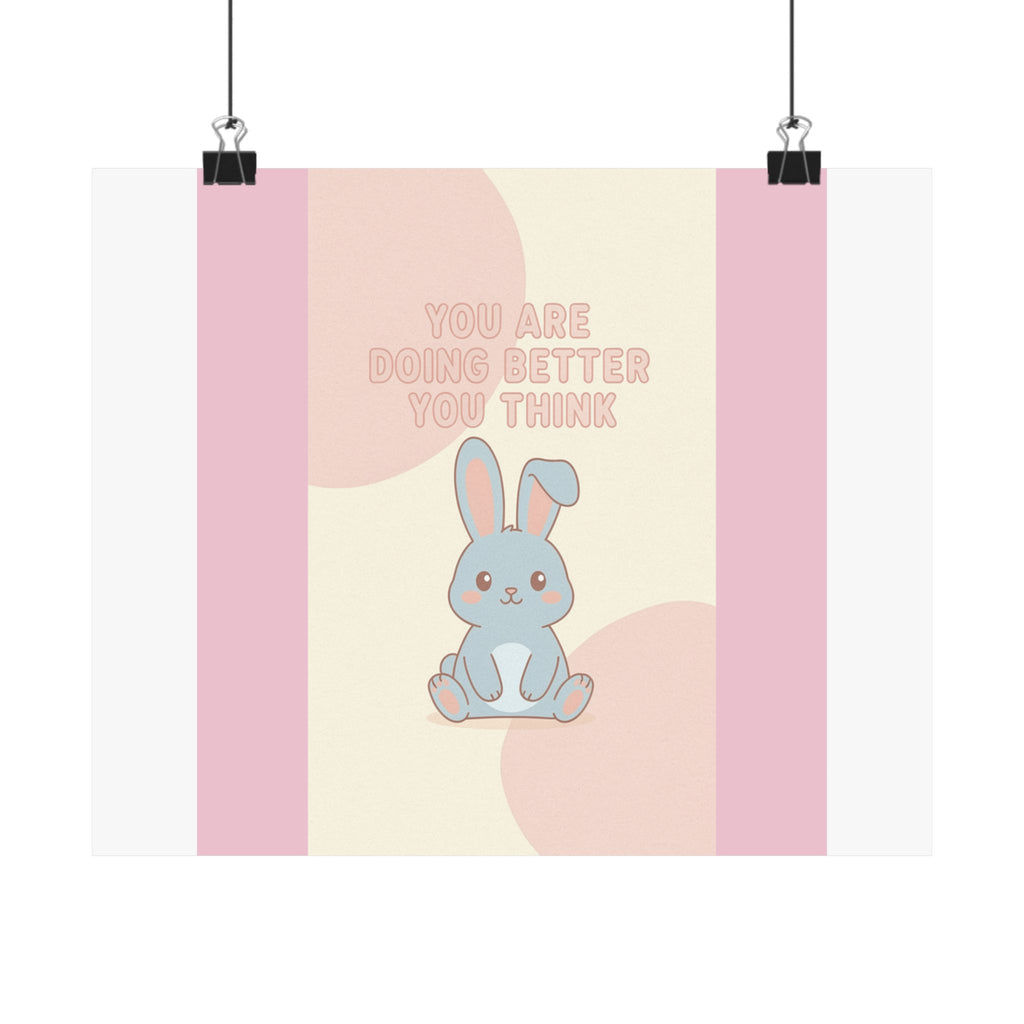 "YOU ARE DOING BETTER YOU THINK" Black Cat Poster | College Girl Gift | Fashion | KayKay Classics