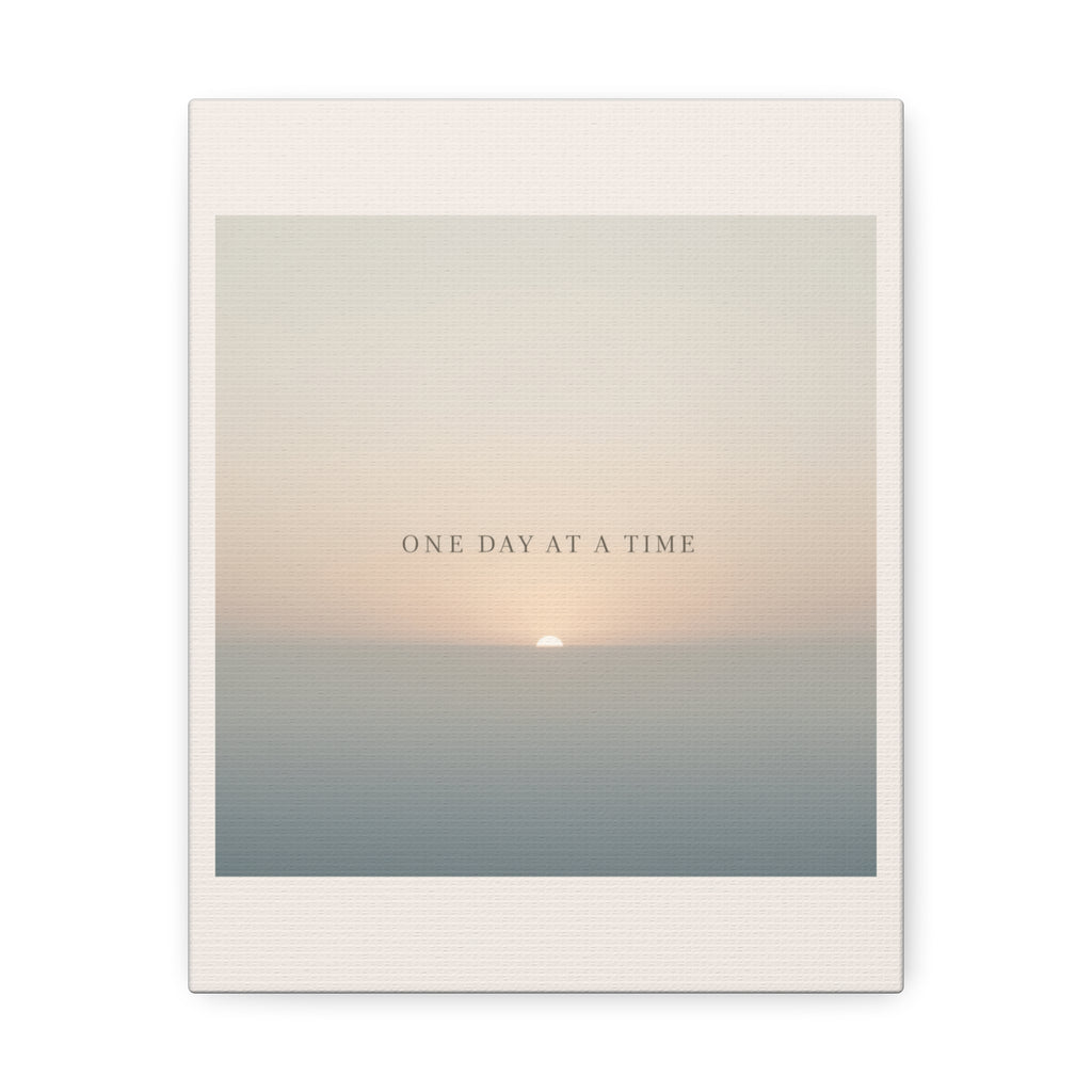 "ONE DAY AT A TIME" Black Cat Canvas | College Girl Gift | Fashion | KayKay Classics