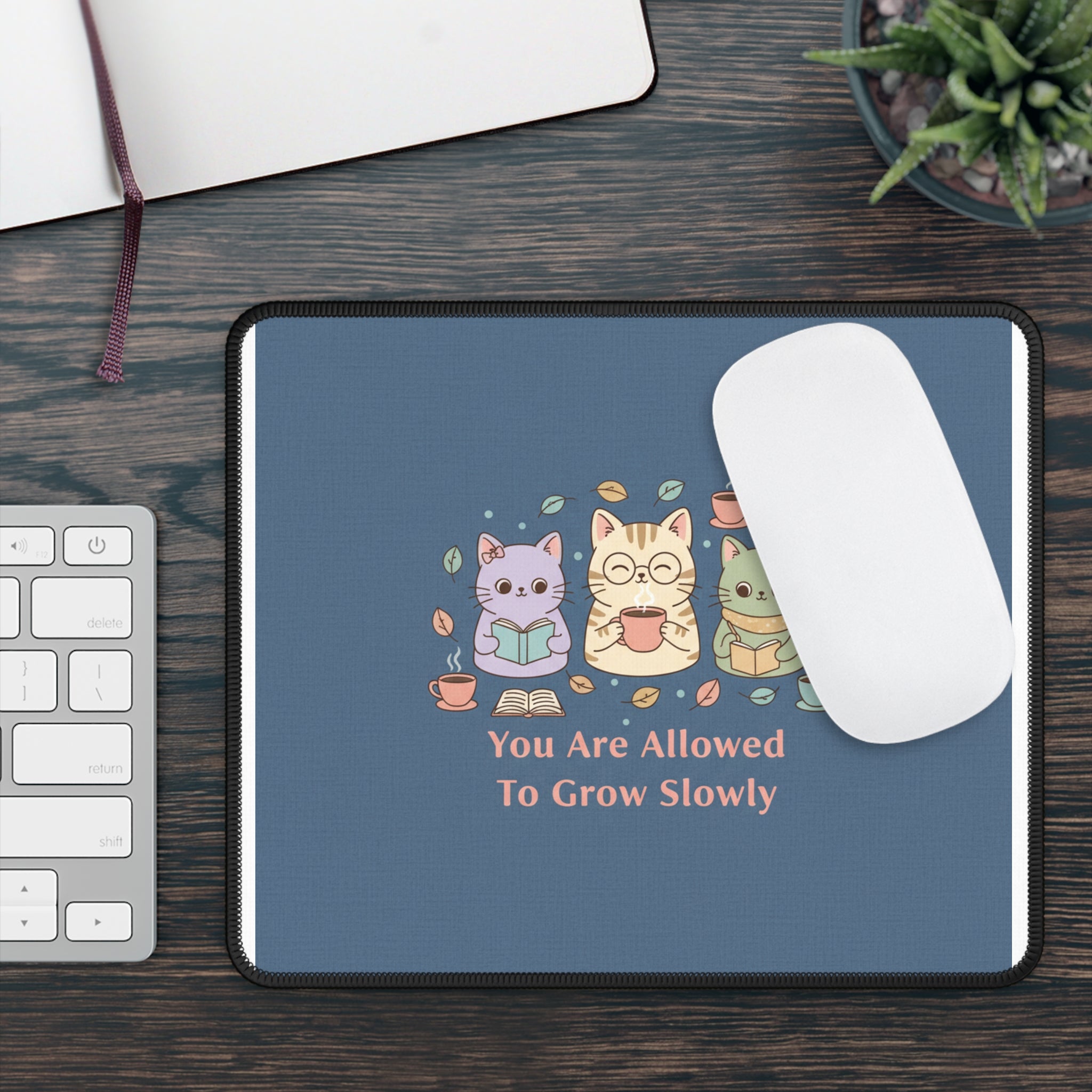 Cats With Glasses Mouse Pad – You Are Allowed to Grow Slowly