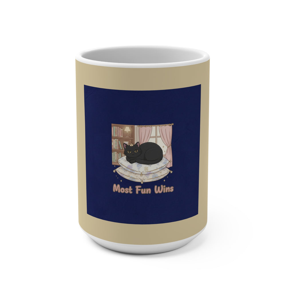 Black Cat Mug 15oz – Most Fun Wins