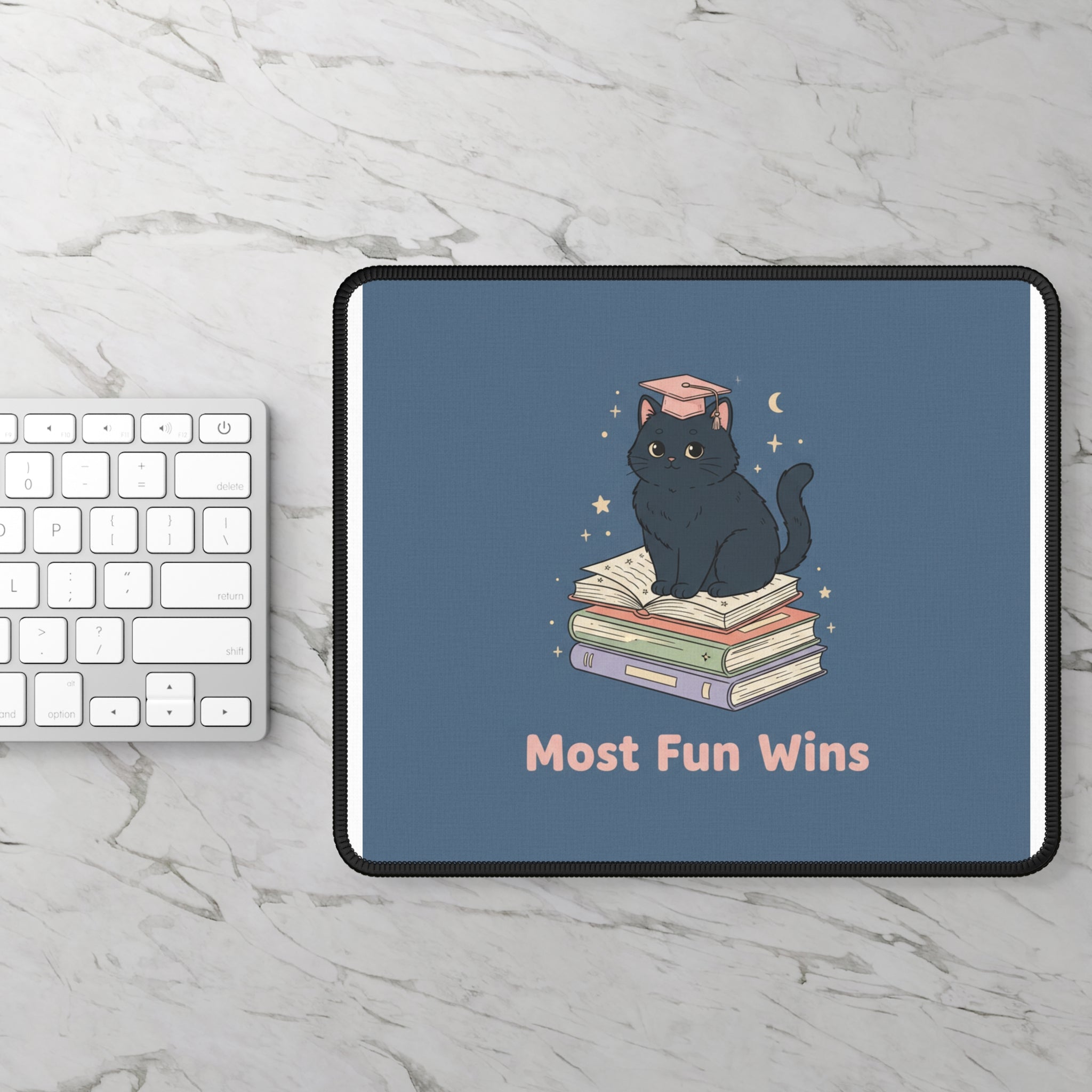 Black Cat Mouse Pad – Most Fun Wins
