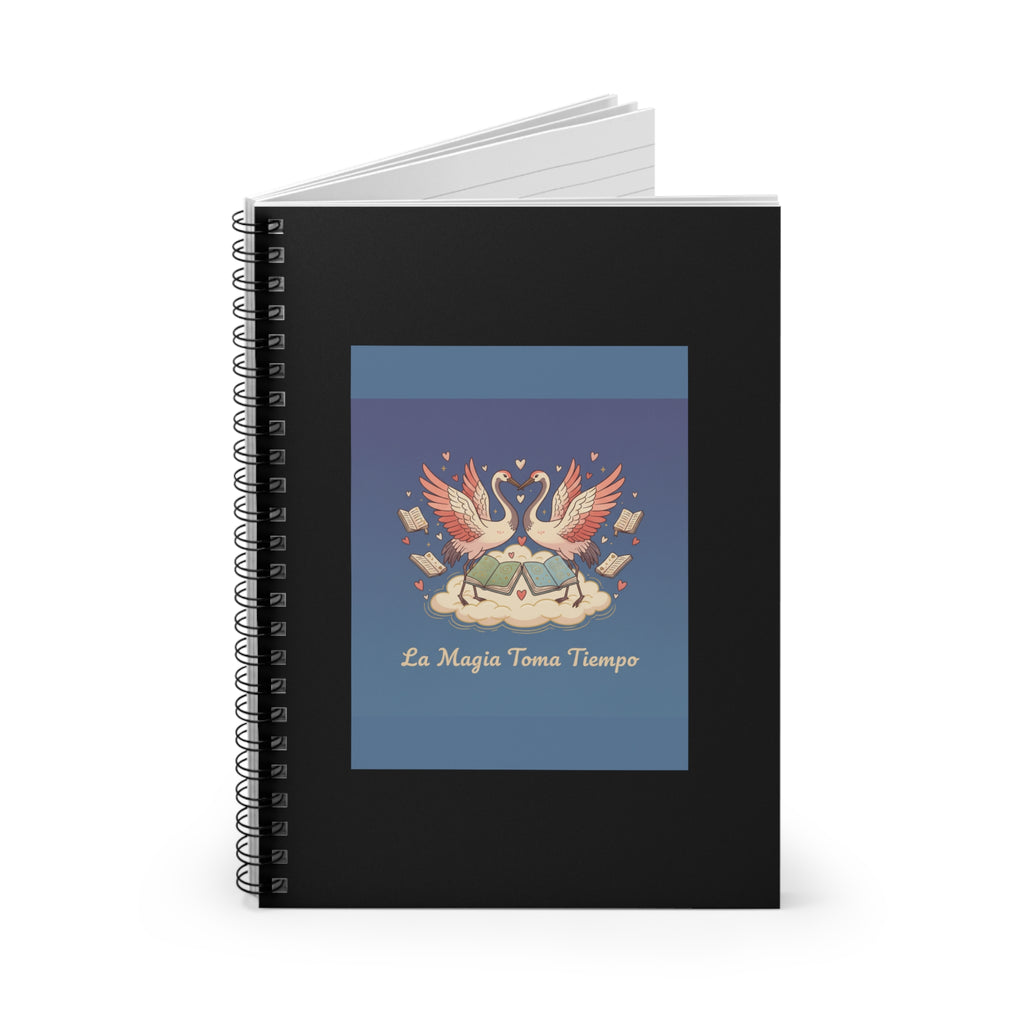 La Magia Toma Tiempo Flamingo Spiral Notebook