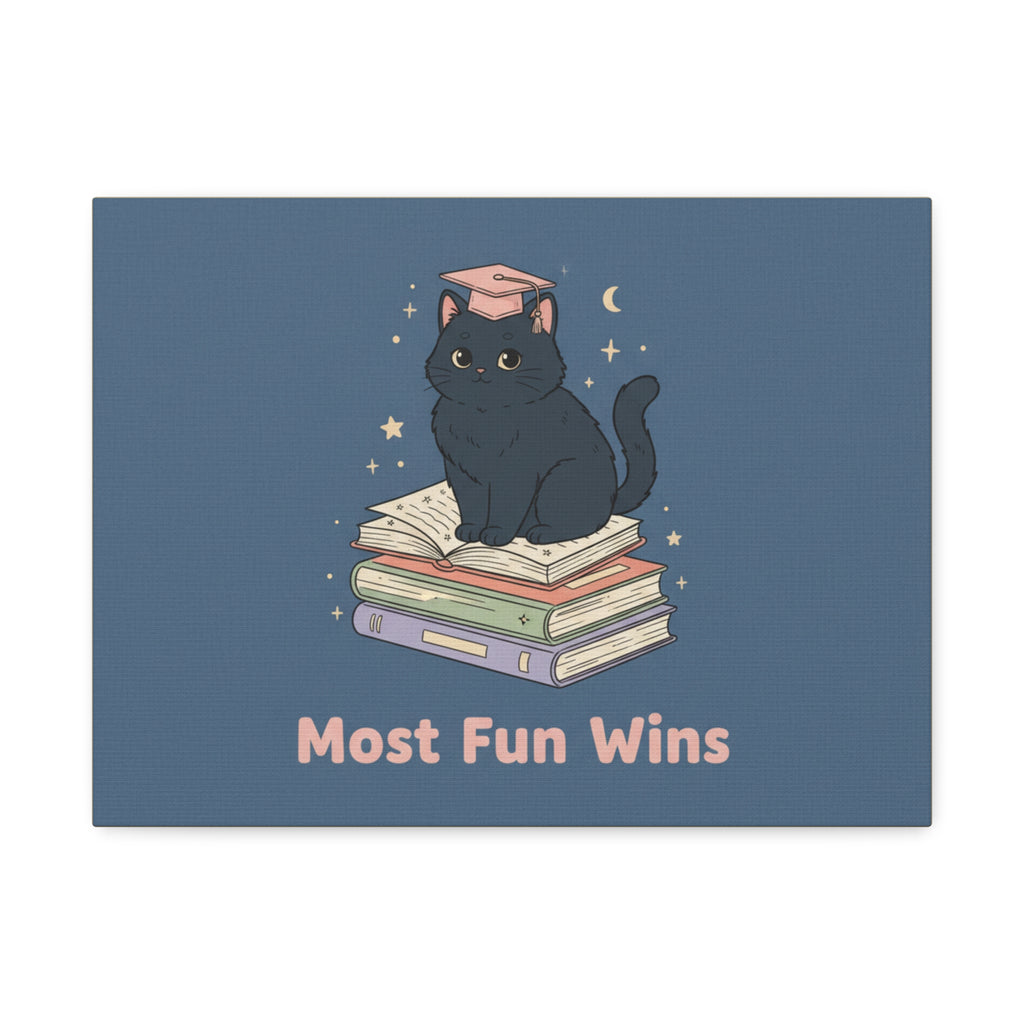 Black Cat Canvas Print – Most Fun Wins