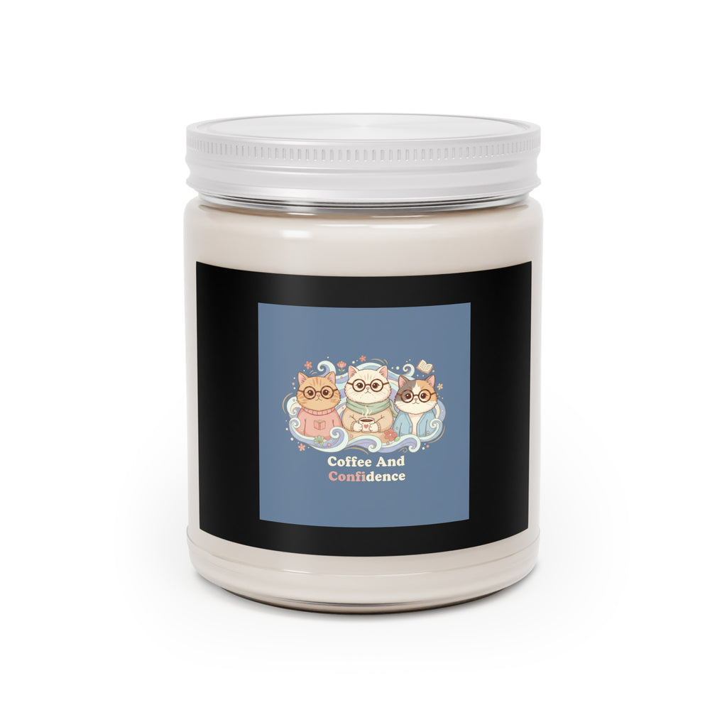 Cats With Glasses Scented Candle – Coffee and Confidence