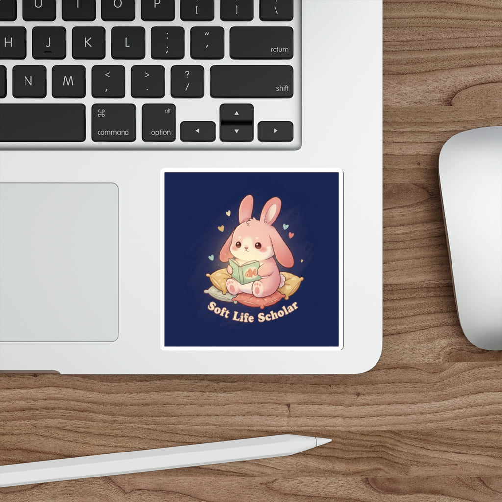 Bunny Die-Cut Sticker – Soft Life Scholar