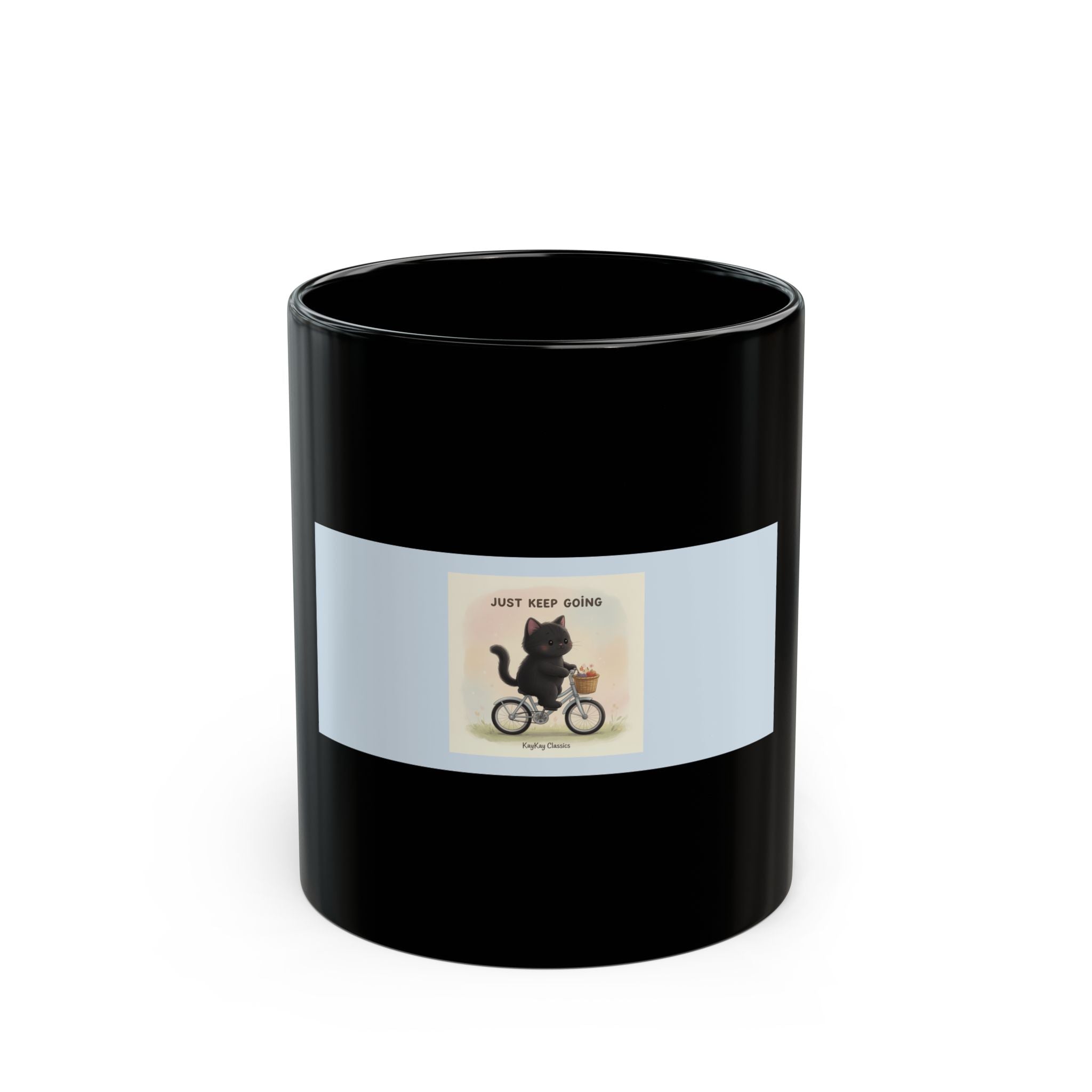"Study Hard Dream Big" Black Cat Black Mug | College Girl Gift | Fashion | KayKay Classics