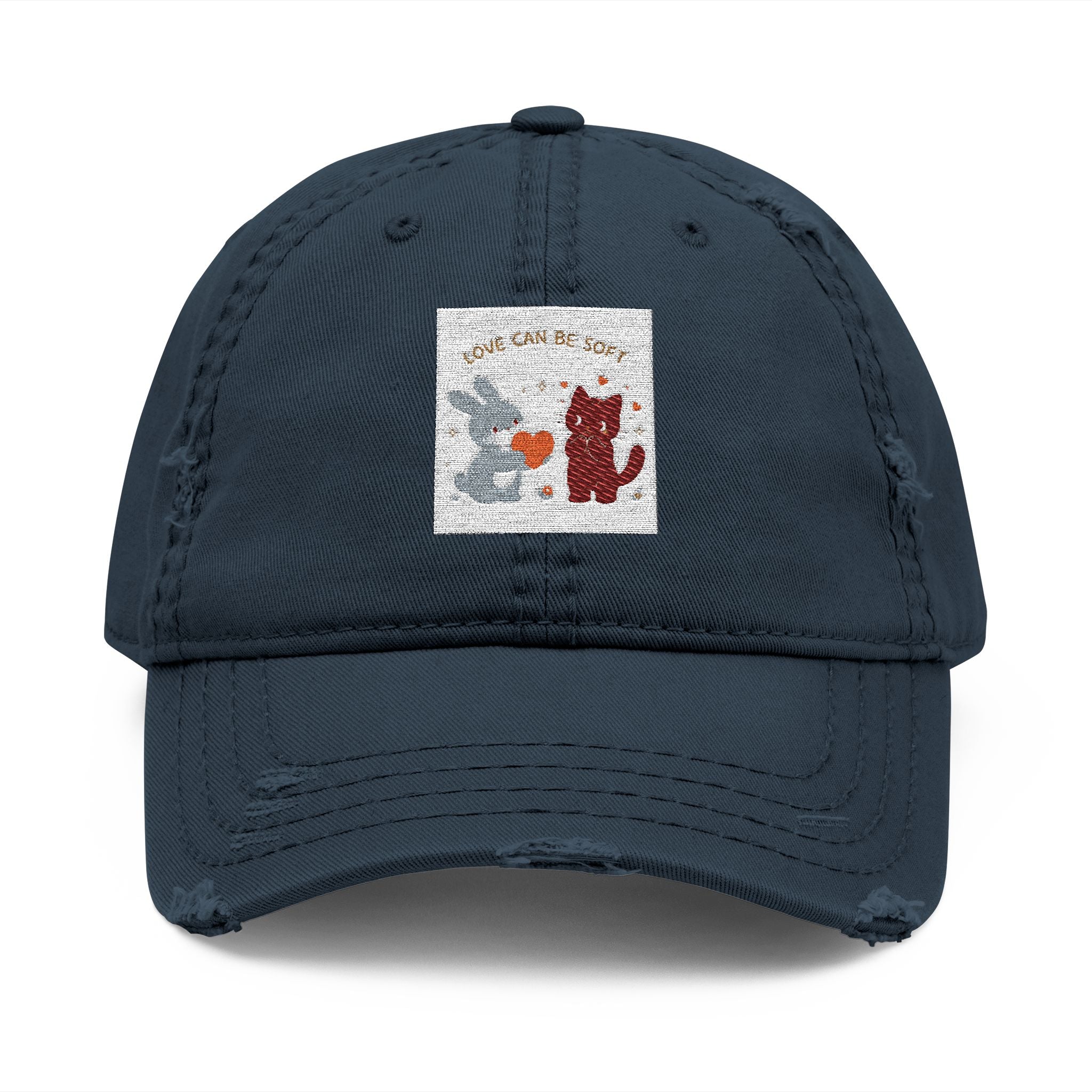"LOVE CAN BE SOFT" Black Cat Dad Hat | College Girl Gift | Fashion | KayKay Classics