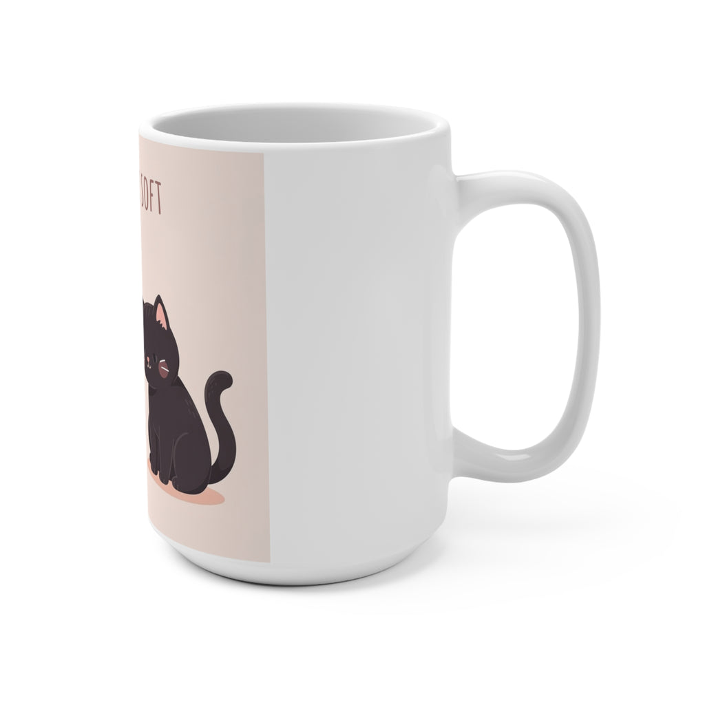 LOVE CAN BE SOFT Rabbit, cat Mug 15oz