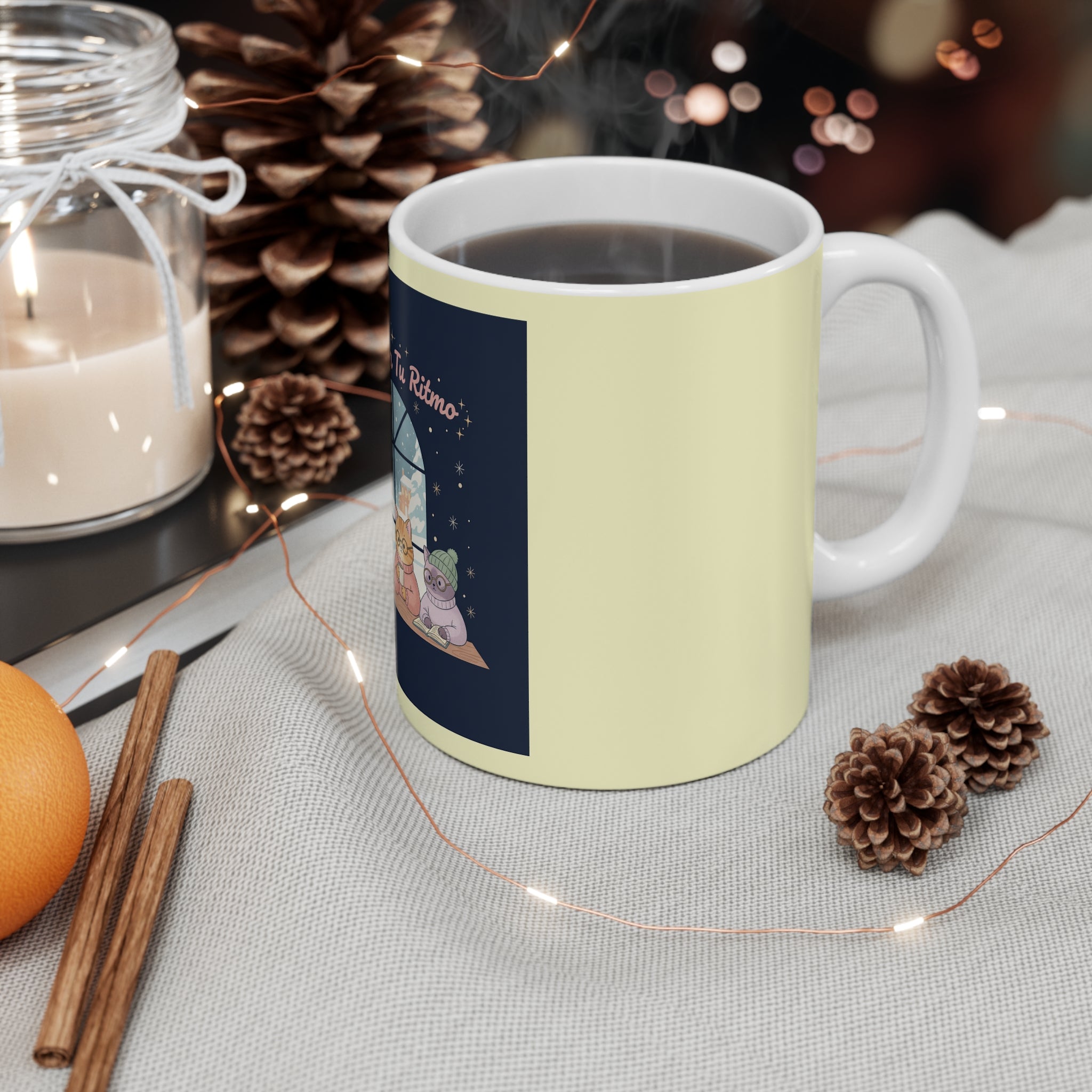 Cat Mug 11oz – Florece a Tu Ritmo
