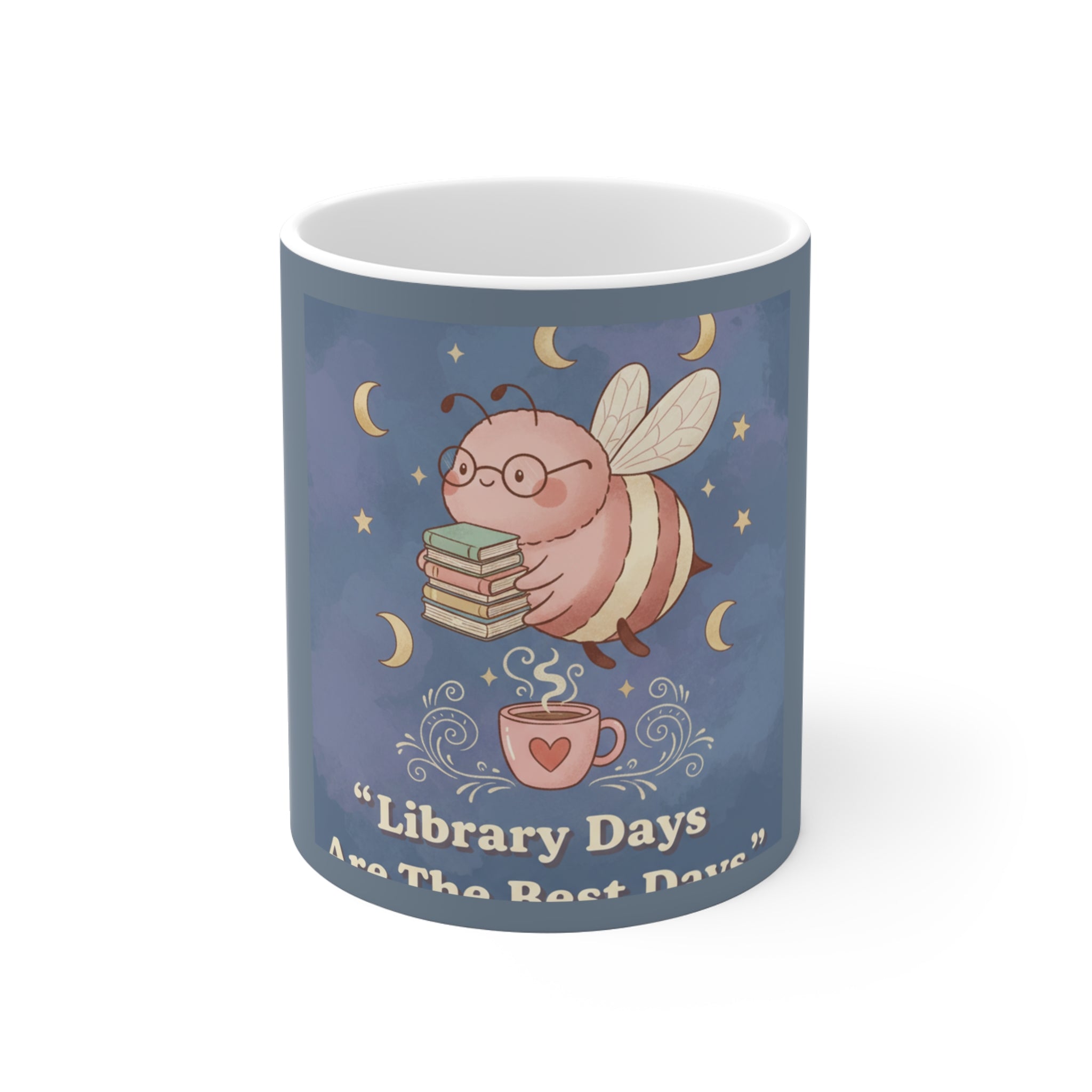 Bee Mug 11oz – Library Days Are the Best Days