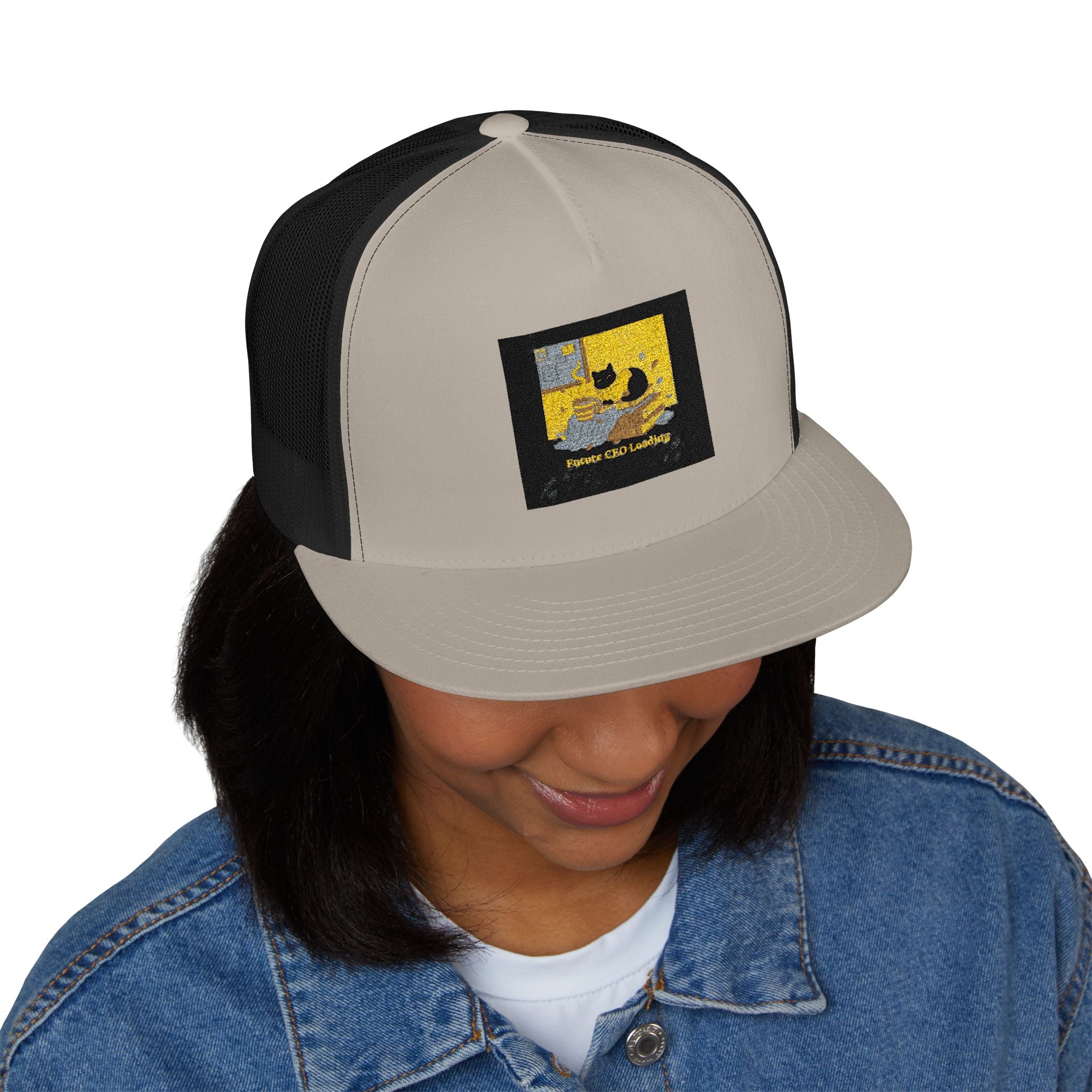 Black Cat Trucker Cap – Future Ceo Loading