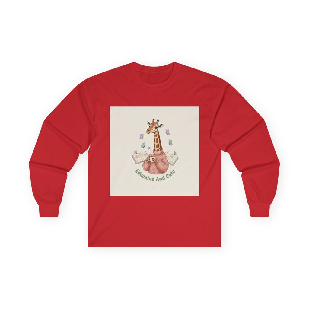 Educated And Cute Giraffe Long Sleeve Tee