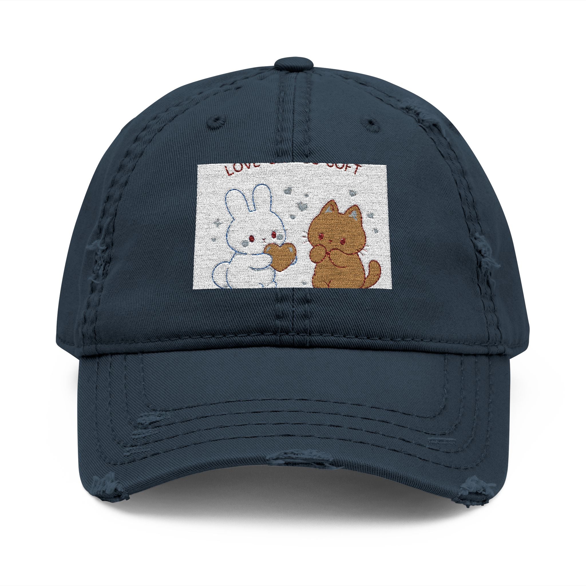 "LOVE CAN BE SOFT" Black Cat Dad Hat | College Girl Gift | Fashion | KayKay Classics
