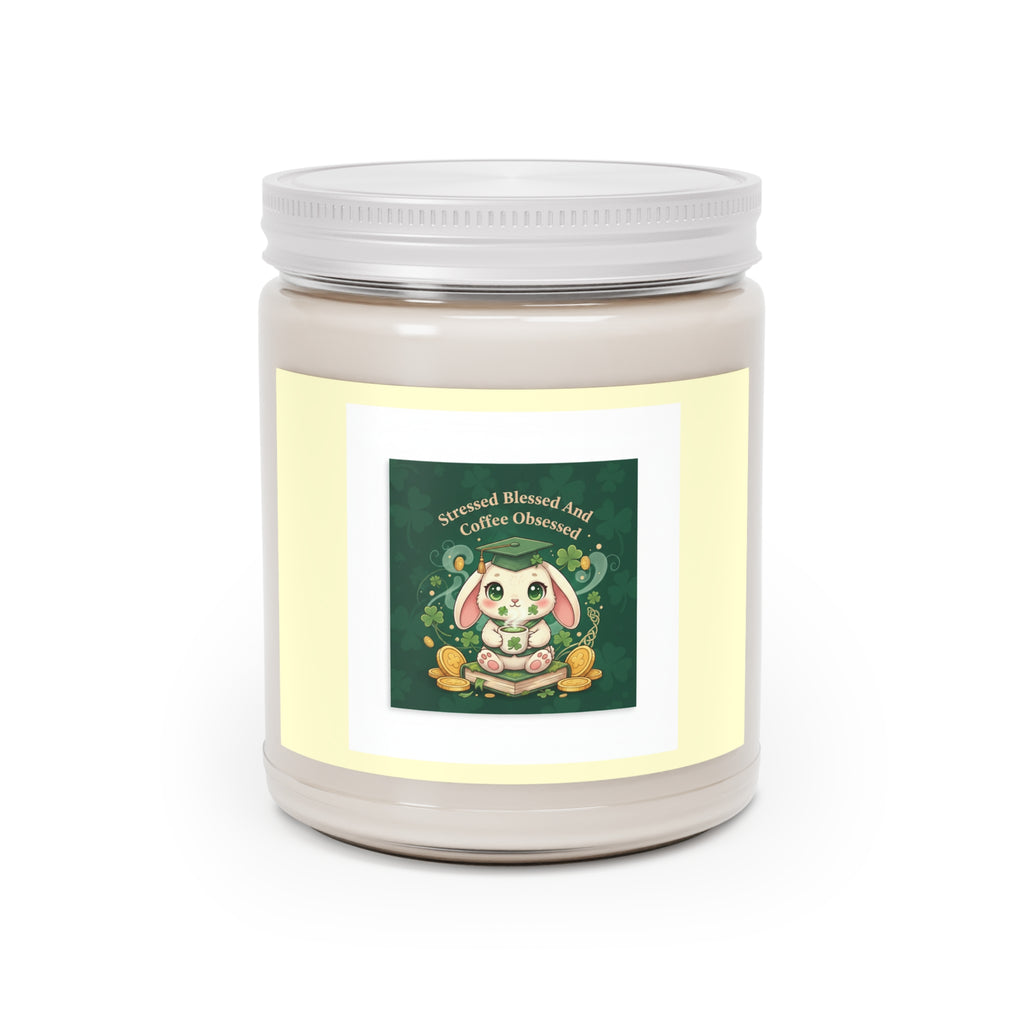 Stressed Blessed and Coffee Obsessed Scented Candle