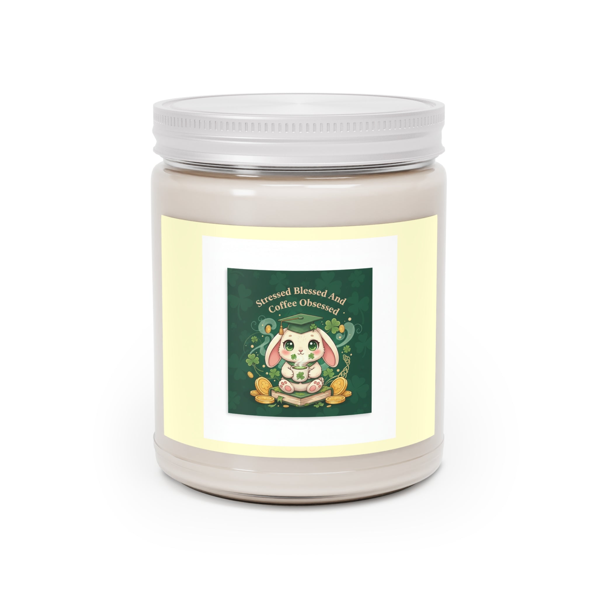 Stressed Blessed and Coffee Obsessed Scented Candle