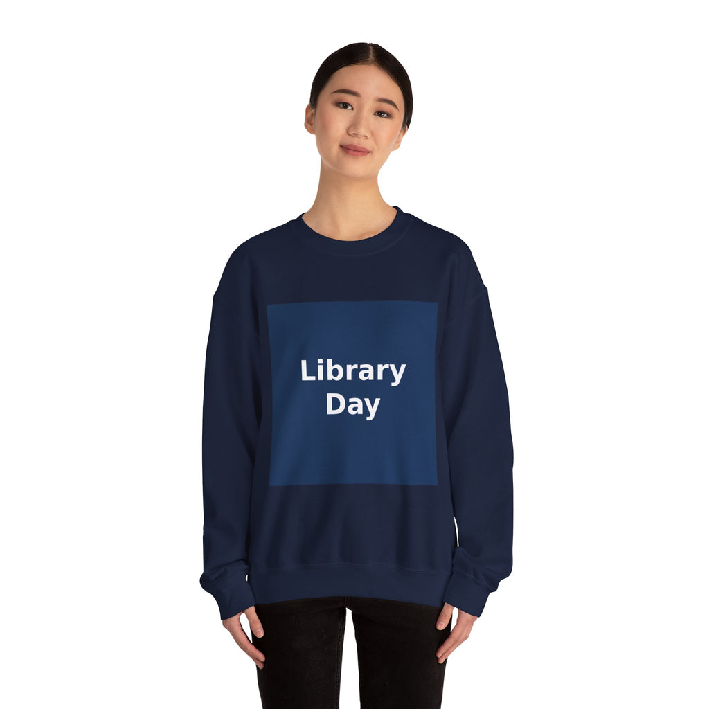 "Library Day" Black Cat Crewneck | College Girl Gift | Fashion | KayKay Classics