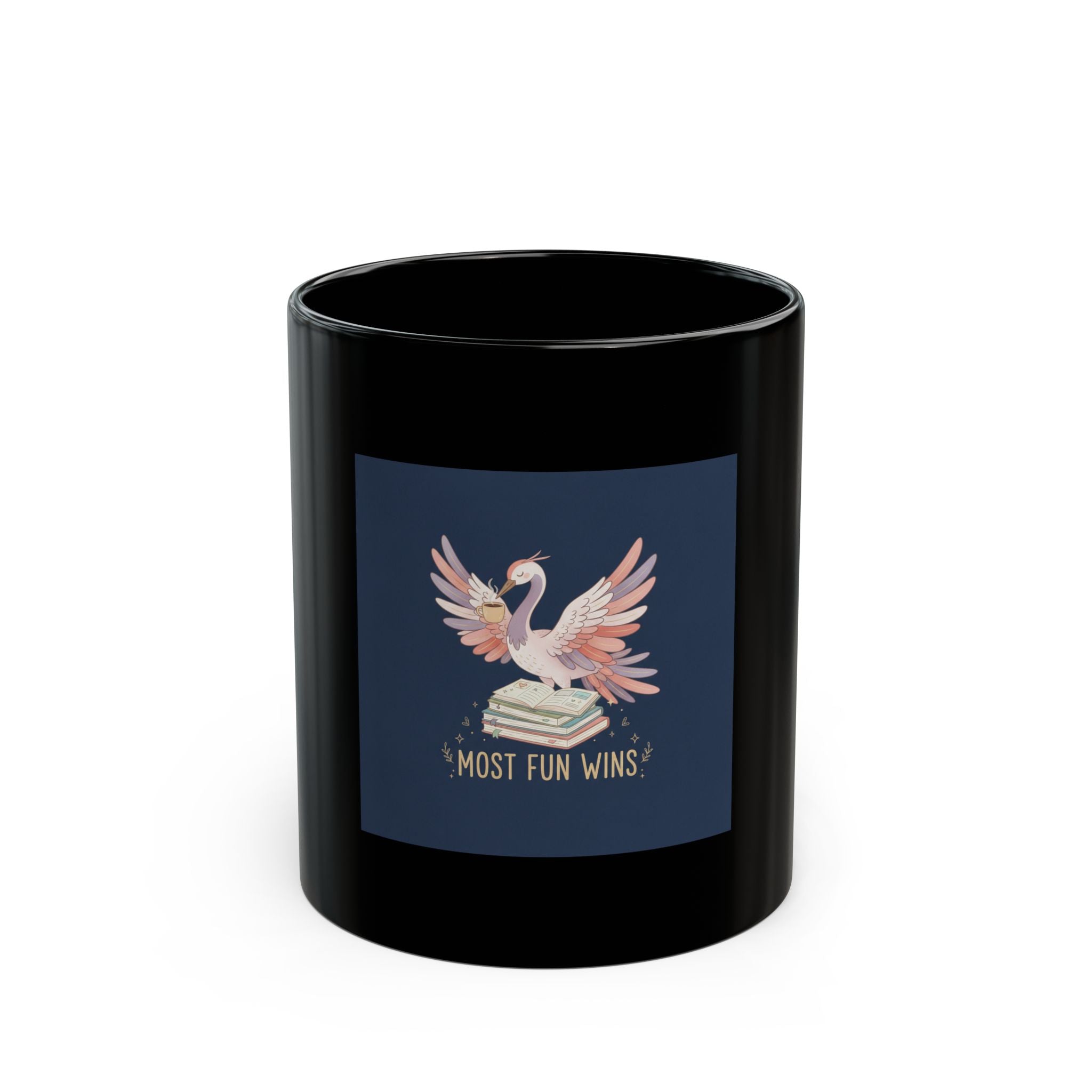 Crane Black Mug 11oz – Most Fun Wins