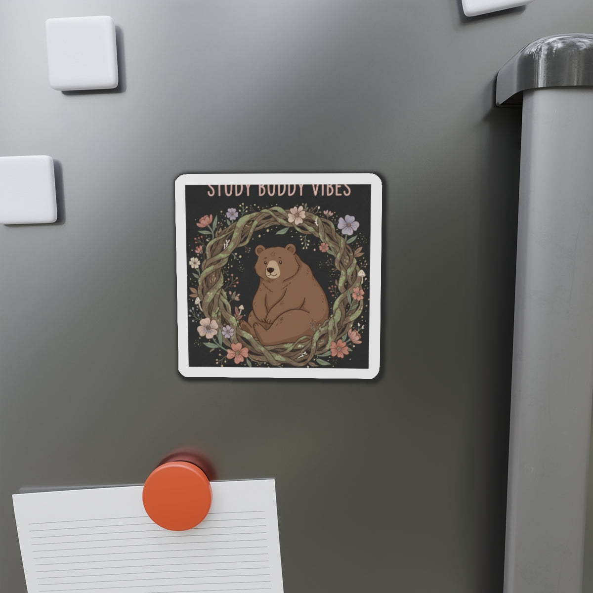 Bear Die-Cut Magnet – Study Buddy Vibes