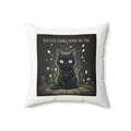 Black Cat Square Pillow – Success Looks Good on You