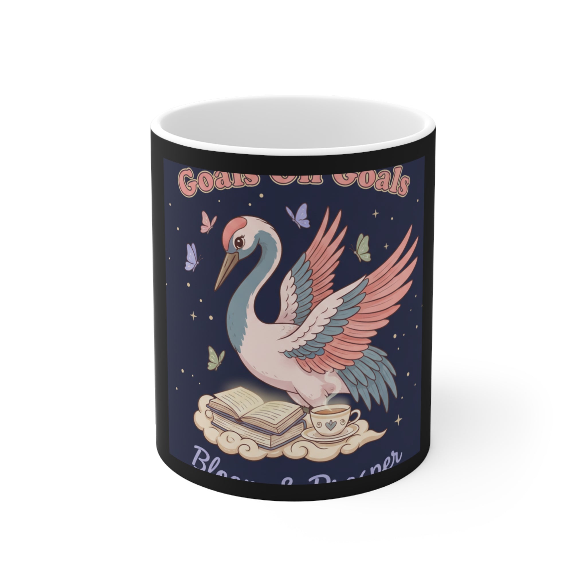 Crane Mug 11oz – Goals on Goals Bloom Prosper