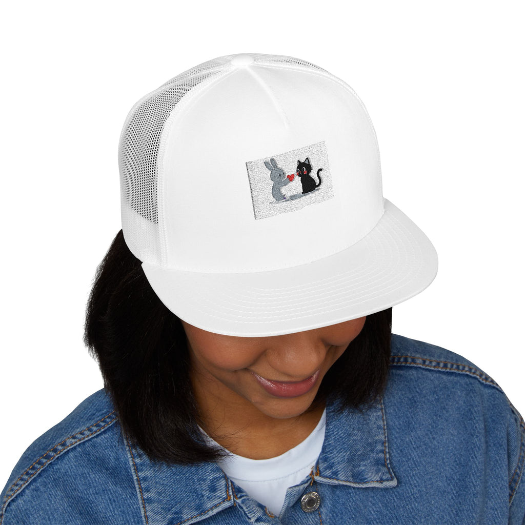 "LOVE CAN BE SOFT" Black Cat Trucker Cap | College Girl Gift | Fashion | KayKay Classics