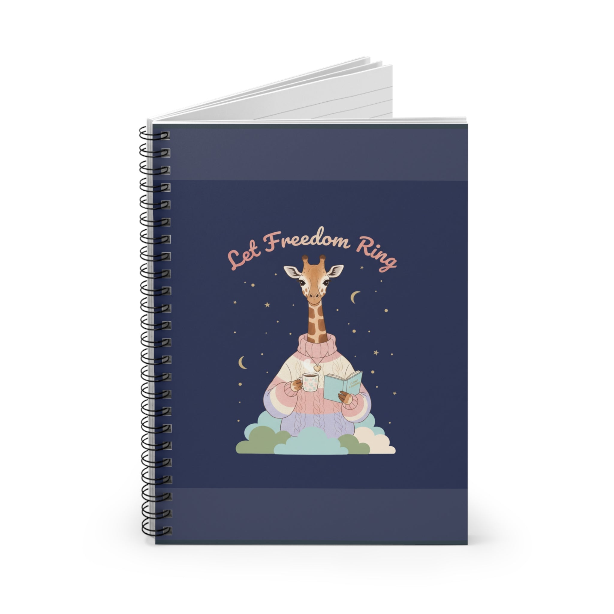 Giraffe Spiral Notebook – Let Freedom Ring