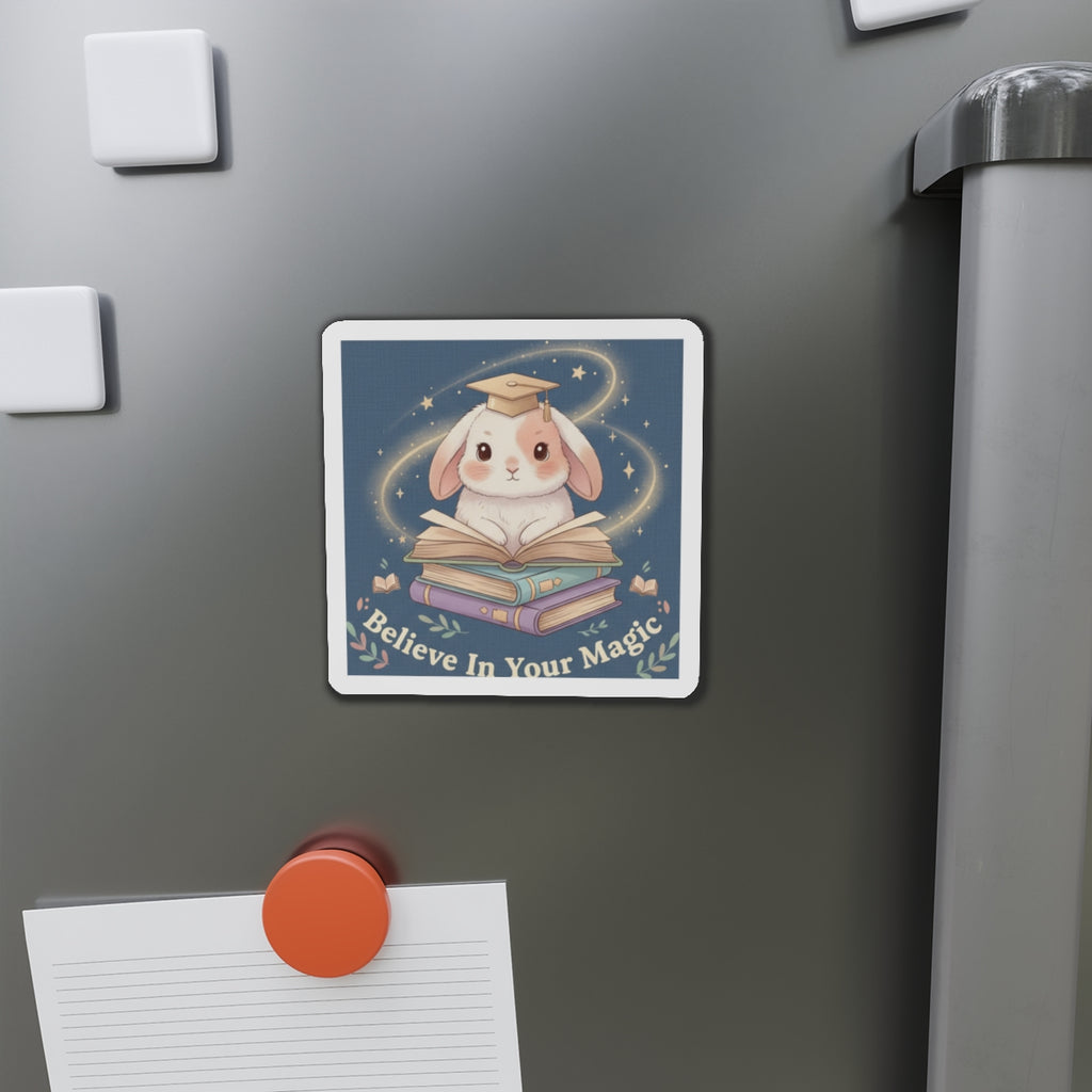 Bunny Die-Cut Magnet – Believe in Your Magic