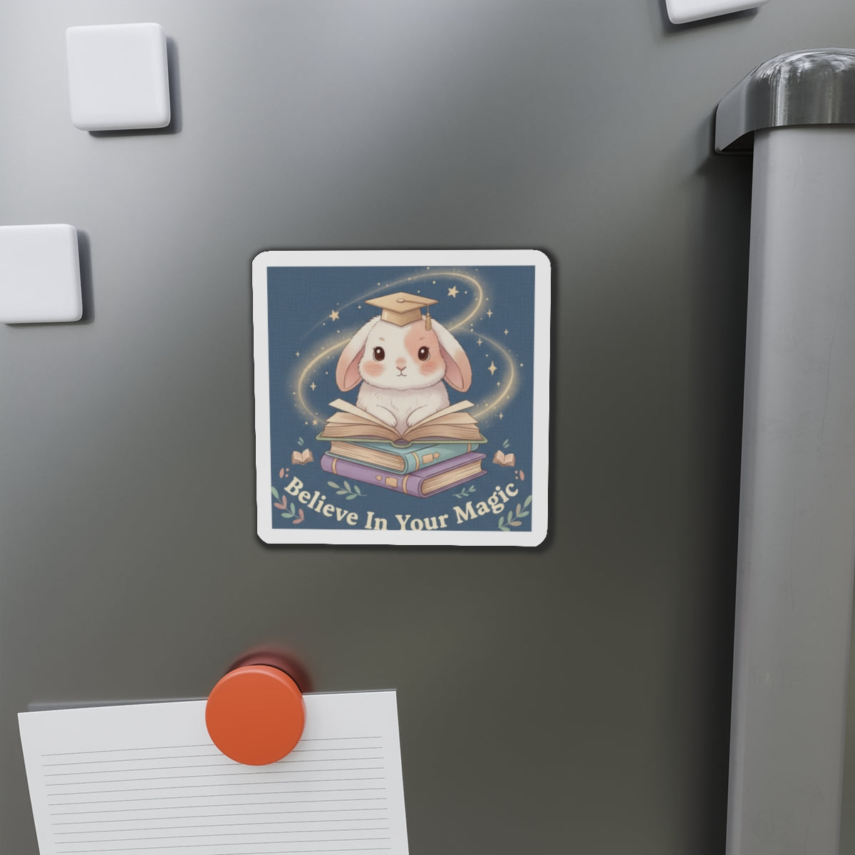 Bunny Die-Cut Magnet – Believe in Your Magic