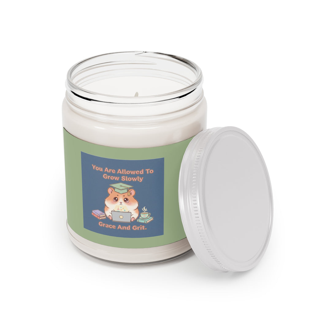 Hamster With Laptop Scented Candle – You Are Allowed to Grow Slowly Grace and