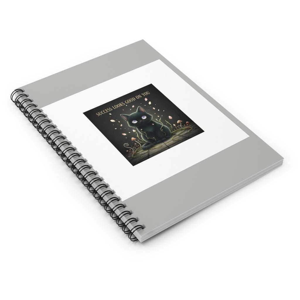 Black Cat Spiral Notebook – Success Looks Good on You
