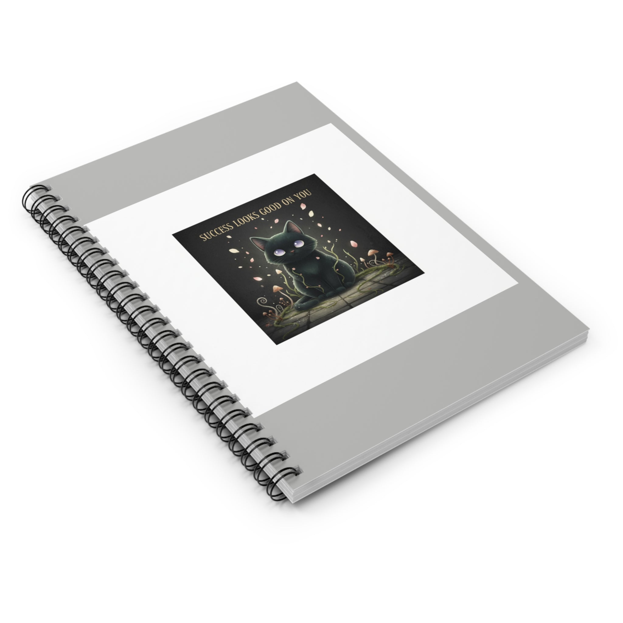 Black Cat Spiral Notebook – Success Looks Good on You