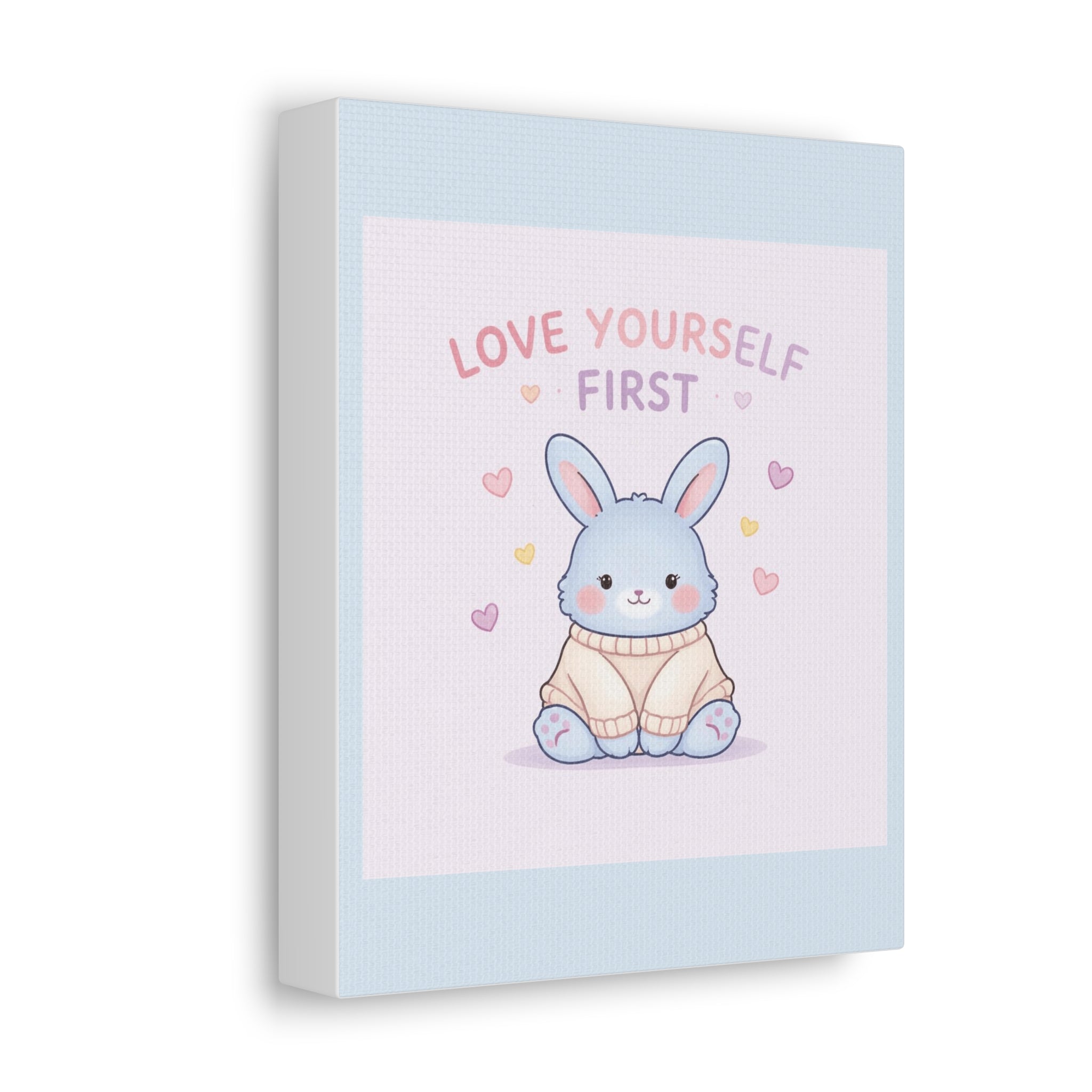 "LOVE YOURSELF FIRST" Black Cat Canvas | College Girl Gift | Fashion | KayKay Classics